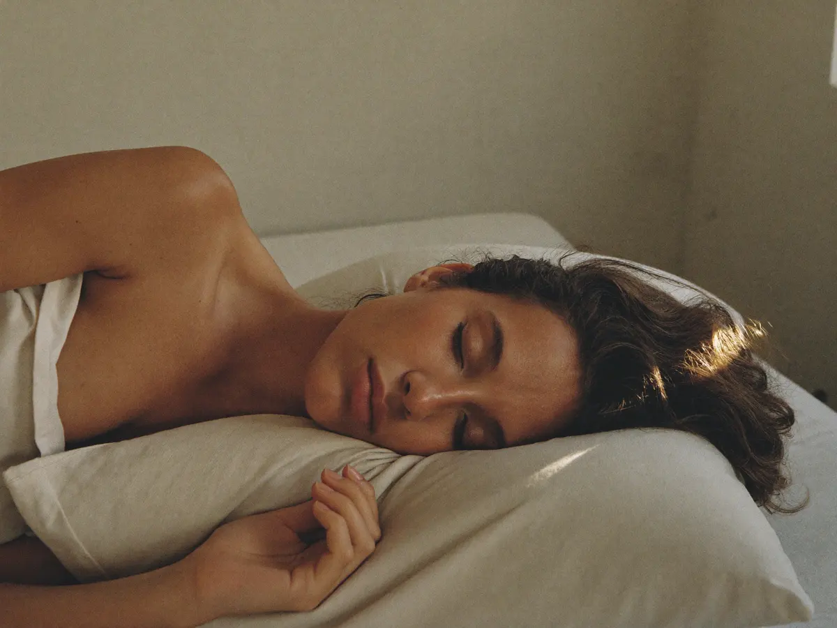 Woman sleeping restfully